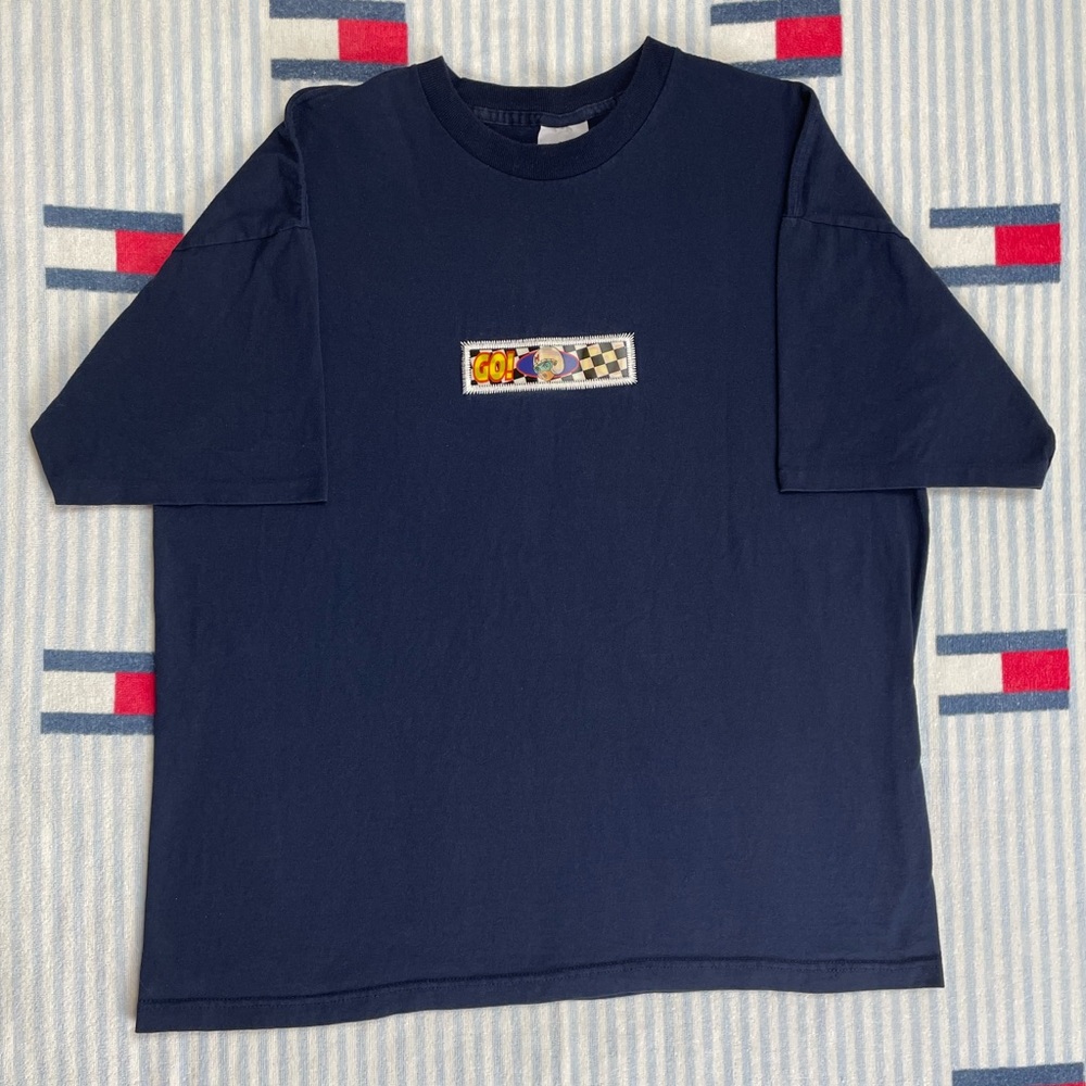 Vintage Stanley Desantis Speed Racer holographic box logo short sleeve shirt